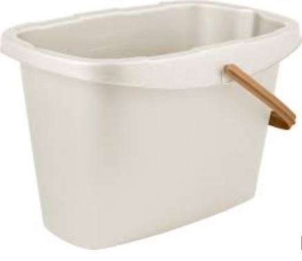 Ведро прямоугольное Wood 13л, сливочный/бук                         